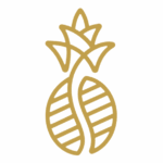 Minimalist golden logo resembling a pineapple with clean, modern lines and a symmetrical design – Kingsport Dentist